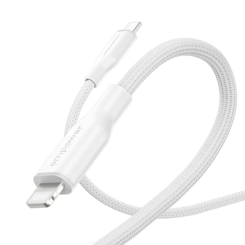 PanzerGlass empower™ by ® Racing 60W USB-C uz Lightning kabelis | USB 2.0 | 1.2m | Sudrabbalts