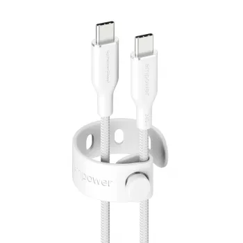 PanzerGlass empower™ by ® Racing 240W USB-C uz USB-C kabelis | USB 2.0 | 1,2 m | Sudrabbalts