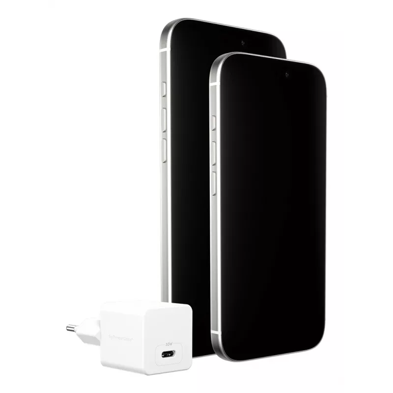 PanzerGlass empower™ Turbo 30W Lādētājs ar vienu USB-C | EU Kontaktdakša | Sudrabaini Balts