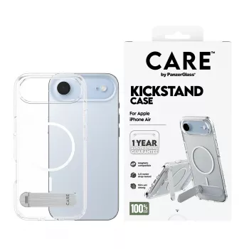 PanzerGlass CARE™ by ® Macīgs Caurspīdīgs Futrālis ar Statīvu un MagSafe iPhone Air