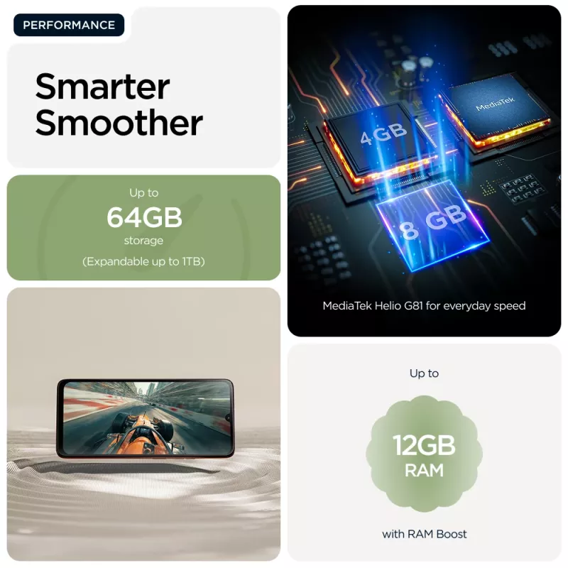 Motorola moto g06 6.88 inch 4G viedtālrunis, 4 GB RAM, 256 GB, zaļš