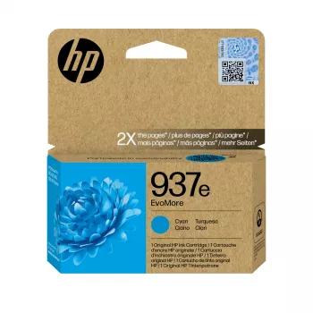 HP 937e EvoMore Cyan Originala tintes kasetne