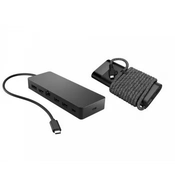 USB-C centrmezgls un klēpjdatora lādētājs HP 9H0H9AA#ABB kompakts dizains, daudzpusīgs savienojamība