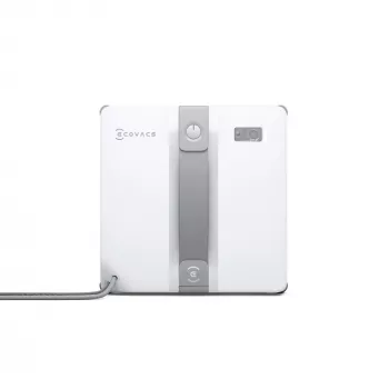 Logu tīrītājs Ecovacs WINBOT MINI — sūkšana, akumulators Li‑Ion, minimālais logs 22×25 cm, 1.3 kg, 215×215×55 mm, pelēks/balts