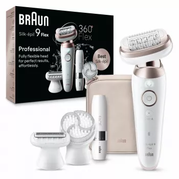 Braun Silk-épil 9 Flex 9-360 3D 40 pincetes Roze, Balts