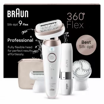 Braun Silk-épil 9 Flex 9-360 3D 40 pincetes Roze, Balts