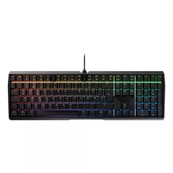 CHERRY MX 3.0S RGB spēļu tastatūra USB QWERTZ Vācu Melna