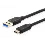 Equip USB 3.0 Type C uz Type A kabelis, 0,5 m, melns