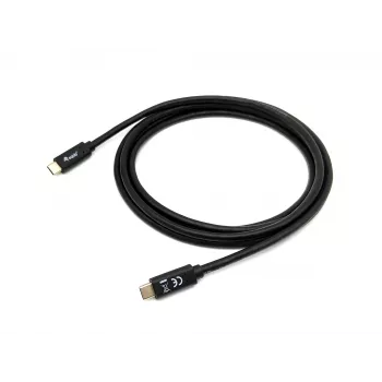 Equip USB 3.2 Gen 1x1 Type-C uz C, vīriešu/vīriešu, 2,0 m, melns