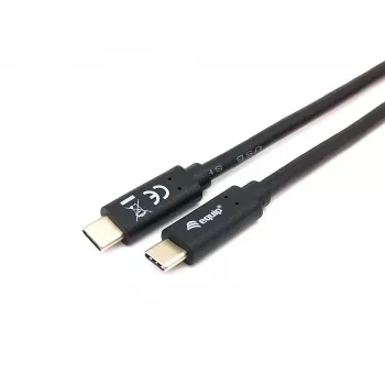 Equip USB 3.2 Gen 1x1 Type-C uz C, vīriešu/vīriešu, 2,0 m, melns