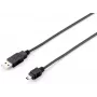 Equip USB 2.0 A-Mini-B kabelis, 1.8m, melns