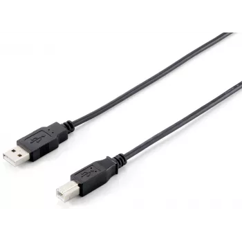 USB 2.0 kabelis A tipa vīriešu uz B tipa vīriešu Equip 128862 5.0m Melns