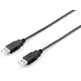 Equip USB 2.0 kabelis, A tipa, 1.8 m, melns