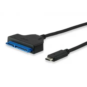 Equip USB Type C uz SATA kabelis, melns, 6 Gbit/s, 50 mm, 150 mm, 500 mm, 50 g