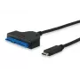 Equip USB Type C uz SATA kabelis, melns, 6 Gbit/s, 50 mm, 150 mm, 500 mm, 50 g