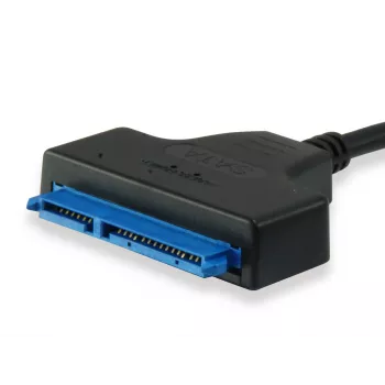 Equip USB Type C uz SATA kabelis, melns, 6 Gbit/s, 50 mm, 150 mm, 500 mm, 50 g