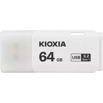 KIOXIA Transmemory U301 USB zibatmiņa 64GB — USB 3.2 Gen 1 — Balta