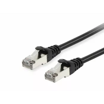 Equip Cat.6A S/FTP Patch vads, melns, 0.15m