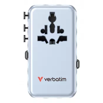 Verbatim Charge 'n' Travel 70W 2C ievelkams universāls ceļojumu adapteris zils
