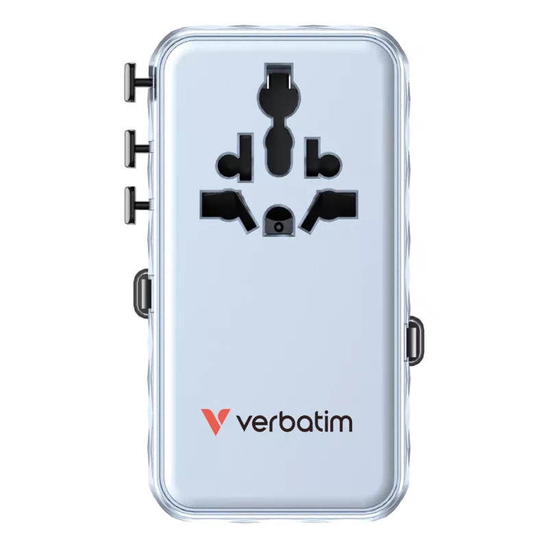 Verbatim Charge 'n' Travel 70W 2C ievelkams universāls ceļojumu adapteris zils