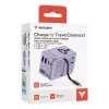 Verbatim Charge 'n' Travel 100W universāls ceļojumu adapteris ar ievelkamu kabeli Violeta