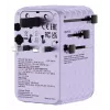 Verbatim Charge 'n' Travel 100W universāls ceļojumu adapteris ar ievelkamu kabeli Violeta