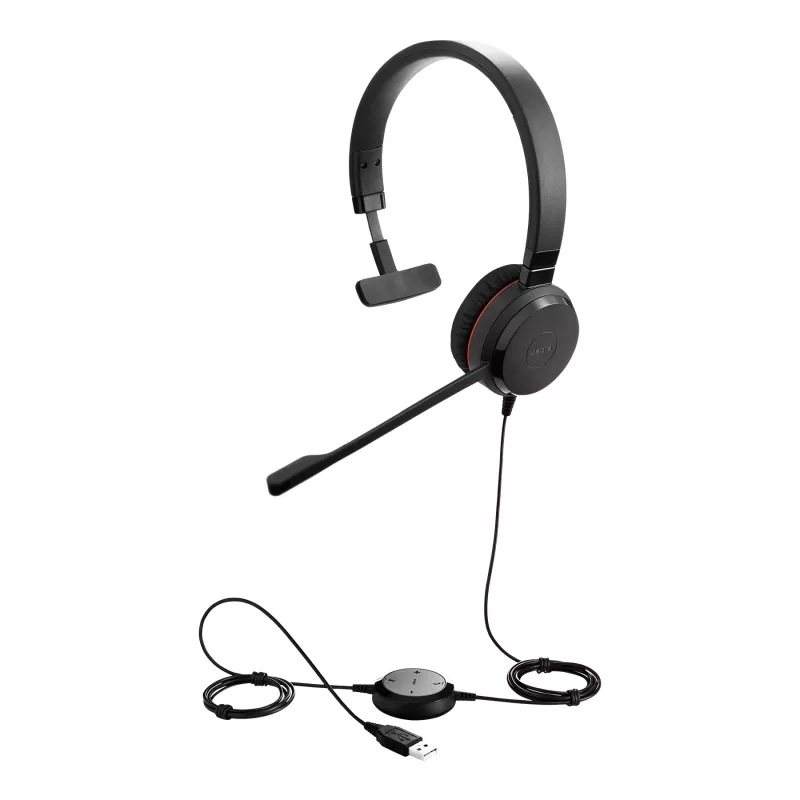 Jabra EVOLVE 30 II UC Mono, vadu austiņas, 150 - 7000 Hz, birojam/zvanu centram, 142 g, melna
