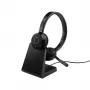 Jabra Evolve 65 TE - Link390a MS Stereo (ar statīvu), vadu un bezvadu, 20 - 20000 Hz, birojam/zvanu centram, 106.3 g, austiņas, melna