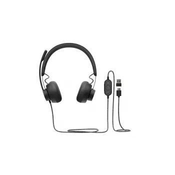 LOGITECH Zone Wired - USB-C / USB-A - Austiņas - Microsoft Teams sertificētas - Melnas