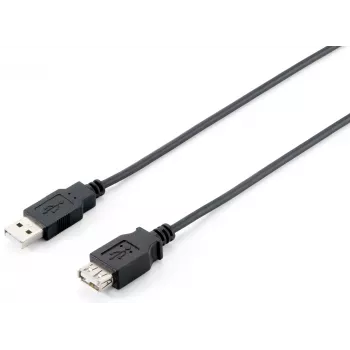 USB 2.0 pagarinātājkabelis Type A vīrietis-sieviete Equip 128852 5m Melns