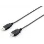USB 2.0 pagarinātājkabelis Type A vīrietis-sieviete Equip 128852 5m Melns