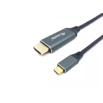 Equip USB-C uz HDMI kabelis, vīriešu/vīriešu, 3,0 m, 4K/60Hz