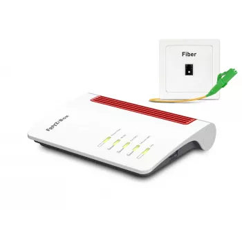 FRITZ!Box 5530 Fiber bezvadu maršrutētājs, Wi-Fi 6, 2.4/5 GHz, Gigabit Ethernet, balts