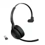 Jabra Evolve2 55 - Link380a MS Mono, bezvadu, biroja/zvanu centra, 20 - 20000 Hz, 130 g, austiņas, Melna