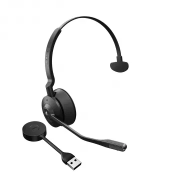 Jabra Engage 55 - USB-A MS Mono, EMEA/APAC, bezvadu austiņas birojam un zvanu centriem, 57 g, melna, titāna