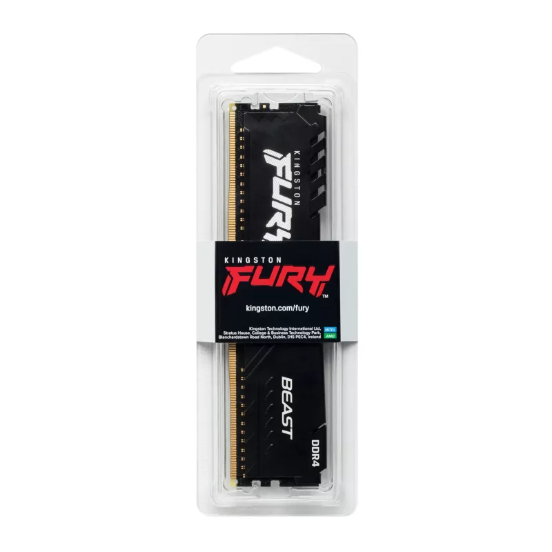 Kingston Technology FURY Beast 32GB 3600MT/s DDR4 CL18 DIMM Melns