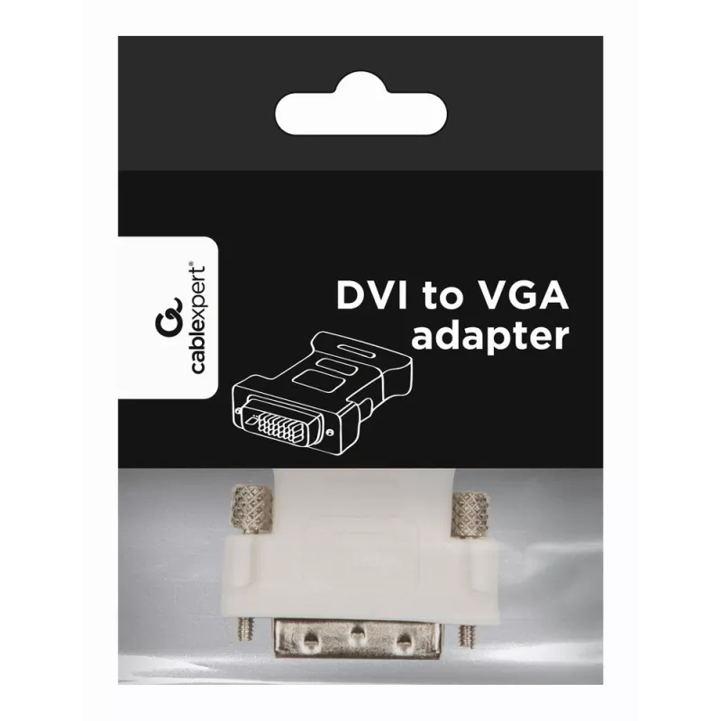 GEMBIRD Adapteris DVI-A vīrišķais uz VGA 15-pin HD (3 rindas) sievišķais