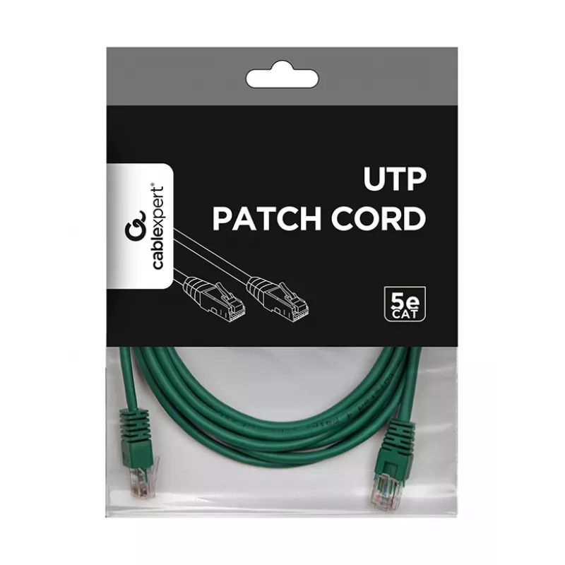 GEMBIRD Patch Cable - CAT5e - UTP - 2m - Zaļš
