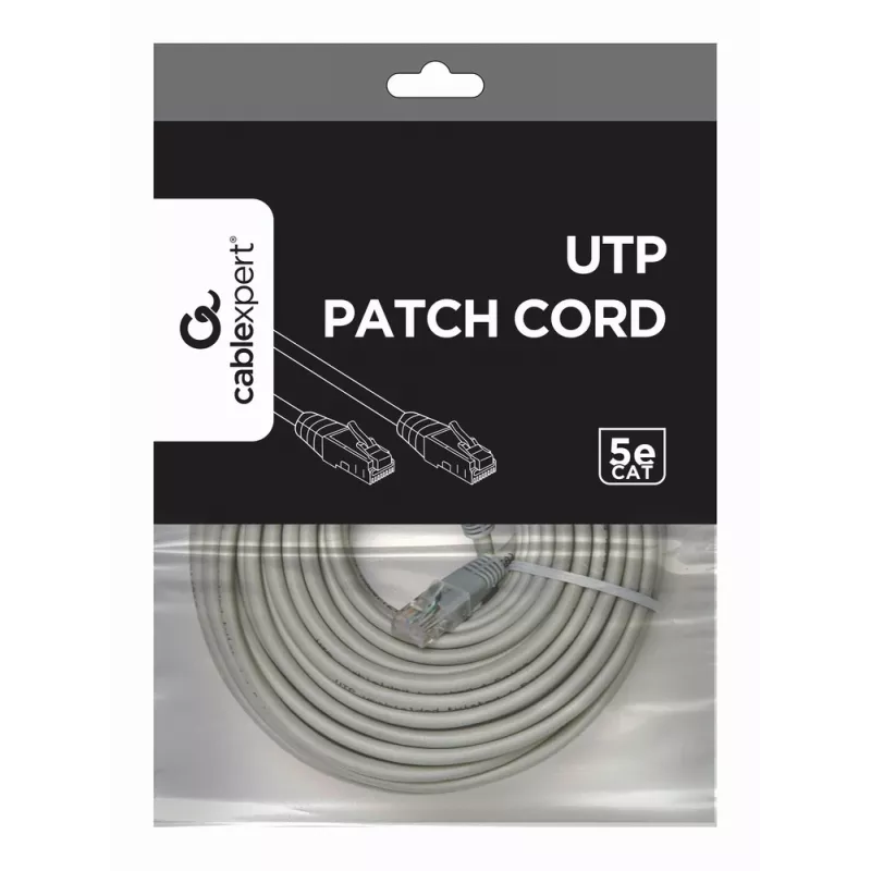 Gembird PP12-15M Patch kabelis - Cat 5e - UTP - 15m - Pelēks