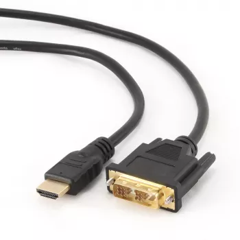 HDMI uz DVI-D kabelis GEMBIRD CC-HDMI-DVI-10 3 m, melns, vīrietis-vīrietis, apzeltīti kontakti
