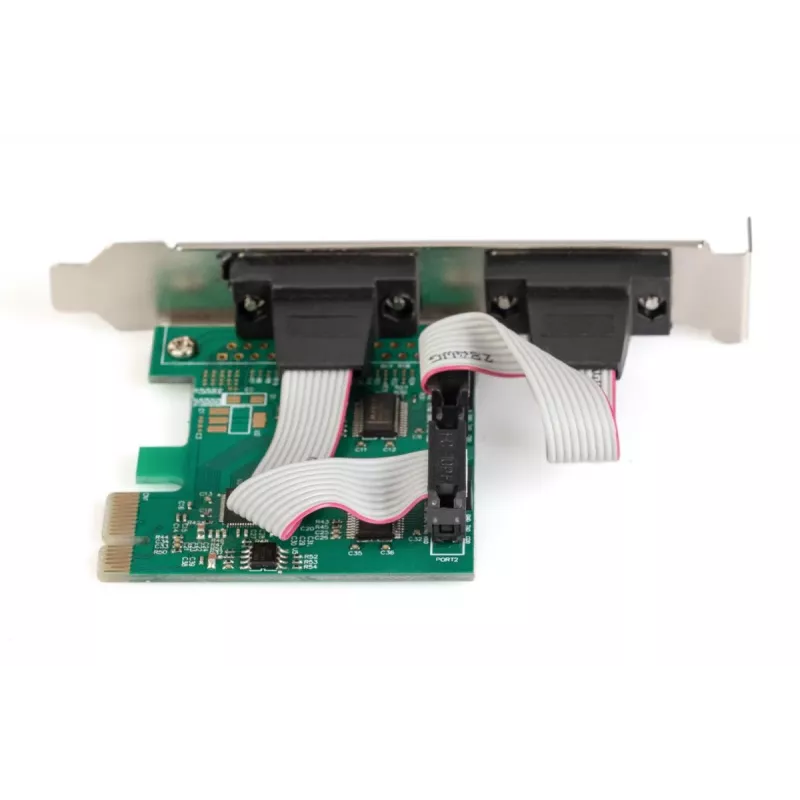 DIGITUS Serial I/O, 2-portu, PCIe papildinājuma karte 2 x DB9 M Slot Bracket + LP Brackets MCS9901 chipset