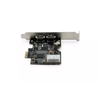 DIGITUS IEEE 1394b interfeisa karte, PCI-E, 3 porti, 2x9-pin ārējie + 1x9-pin iekšējais