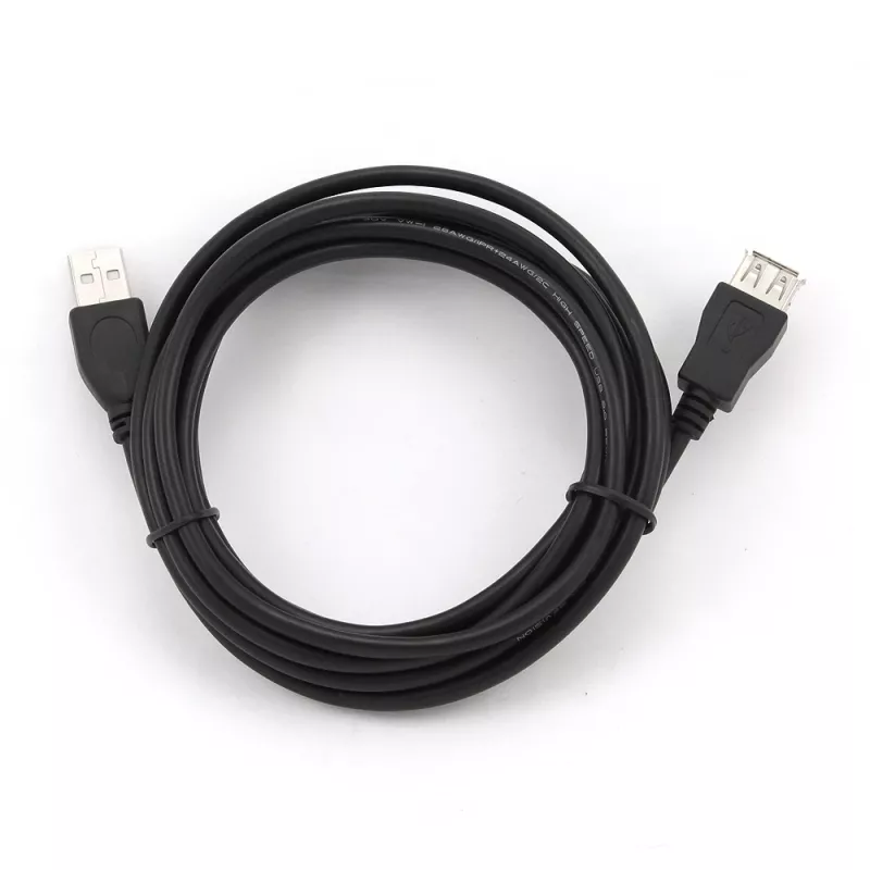 Gembird CCP-USB2-AMAF-10 USB 2.0 A tipa pagarinātājkabelis (AM/AF), 3 m, melns
