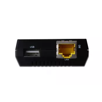 DIGITUS DSNet USB serveris, 1-porta USB 2.0 tīkla USB centrmezgls, NAS, drukas serveris, RJ45