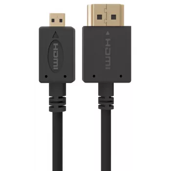 GEMBIRD HDMI vīrišķais uz micro D-vīrišķais kabelis ar apzeltītiem savienotājiem 2,0m melns