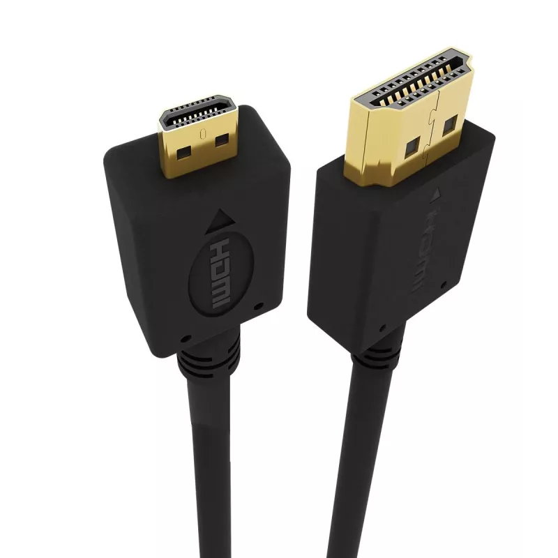 Gembird CC-HDMID-6 HDMI–Micro HDMI (D tipa) vads, zeltīts, 1,8 m, melns