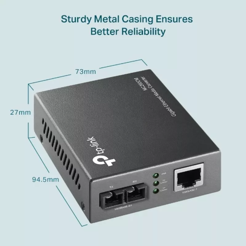 TP-Link MC200CM Gigabit Multi-Mode Media Converter, 1000 Mbit/s, SC savienotājs, 550 m