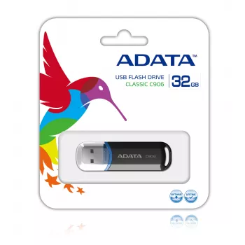 ADATA 32GB C906 USB zibatmiņa, USB Type-A 2.0, melna