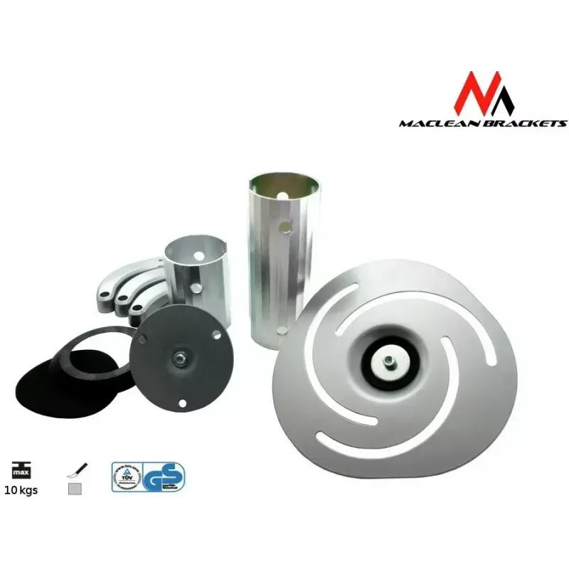 Griestu stiprinājums MACLEAN MC-515 projektoriem, regulējams augstums 80–170 mm, slodze 10 kg
