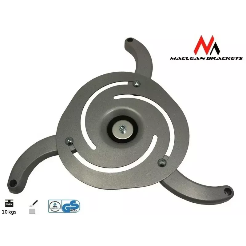 Griestu stiprinājums MACLEAN MC-515 projektoriem, regulējams augstums 80–170 mm, slodze 10 kg